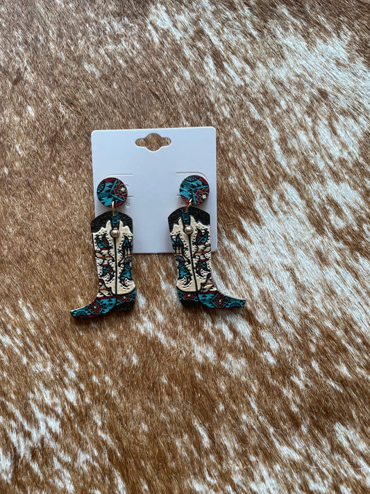 Cowgirl Boot Earrings