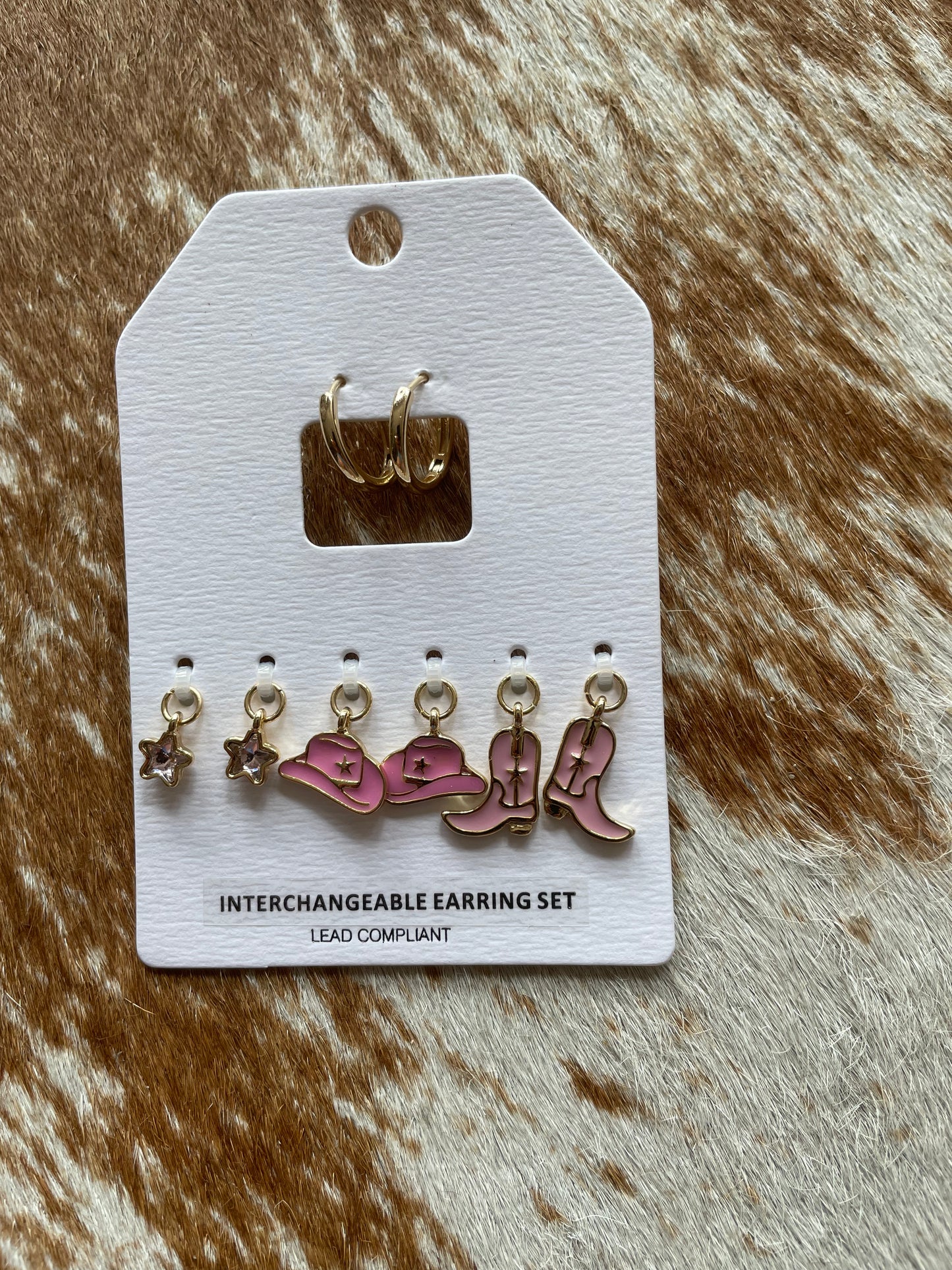 Pink Cowgirl Earring set